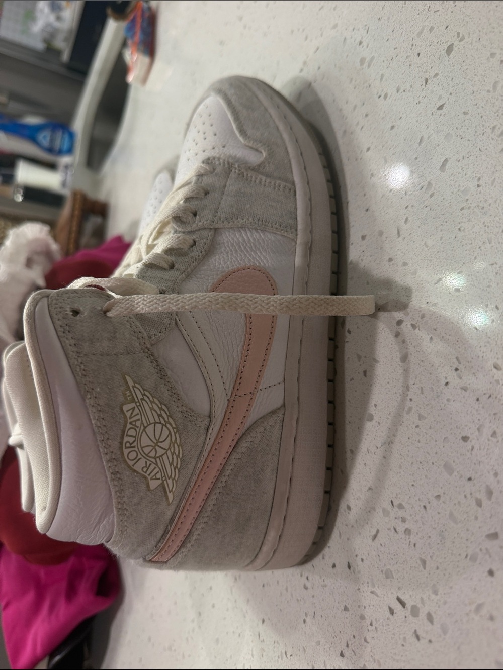 Jordan Women’s Cream & Blush High-Top Sneaker